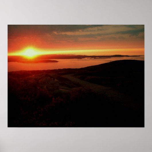 Sunrise in het Nationaal Park Acadia, Cadillac Mou Poster (Voorkant)