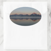 Sunrise in Jackson Dam Grand Teton National Park Ovale Sticker (Tas)