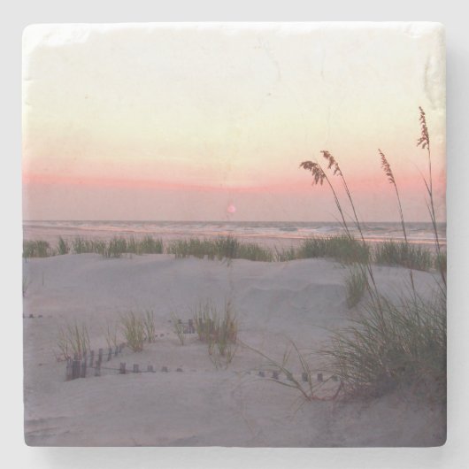 Sunrise in juli, Wright tsville Beach Stenen Onderzetter (Voorkant)