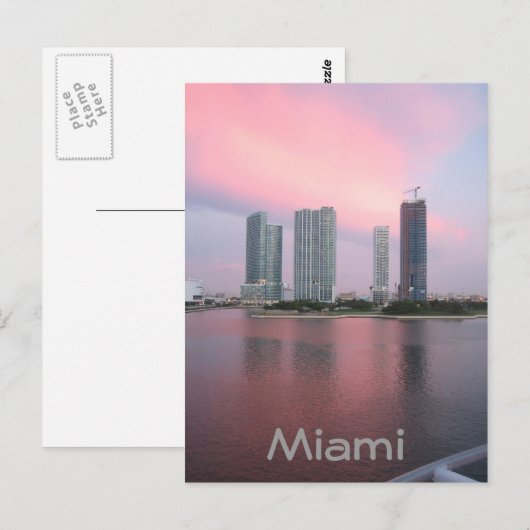 Sunrise in Miami Briefkaart (Voorkant / Achterkant)