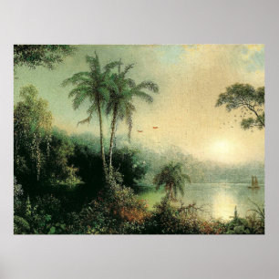 Sunrise in Nicaragua, schilderij van M.J. Heade Poster