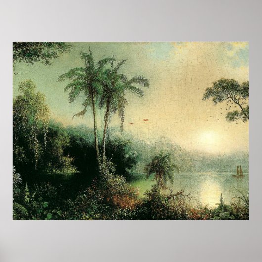 Sunrise in Nicaragua, schilderij van M.J. Heade Poster (Voorkant)