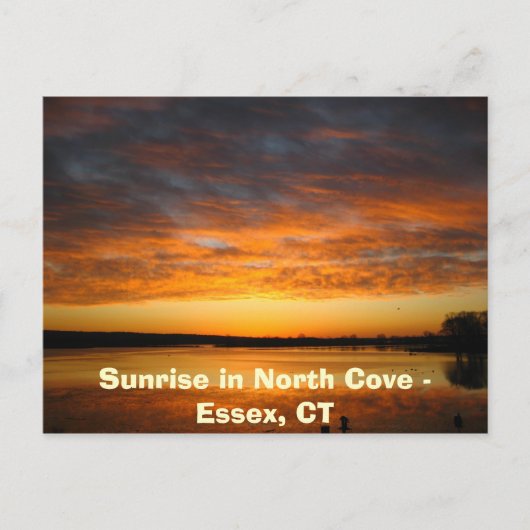Sunrise in North Cove - Essex, CT Briefkaart (Voorkant)