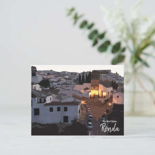 Sunrise in Ronda, Briefkaart Spanje (Staand voorkant)