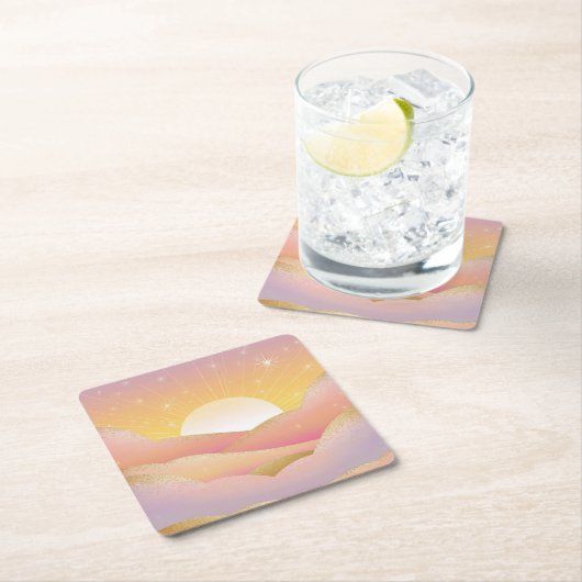 Sunrise Iridescent Sparkles Onderzetter Set (Insitu)