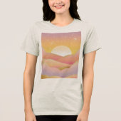 Sunrise iriserende vrouwen Tri-Blend shirt (Voorkant)