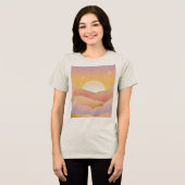Sunrise iriserende vrouwen Tri-Blend shirt (Voorkant volledig)