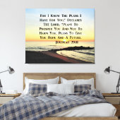 SUNRISE JEREMIAH 29:11 BIBLIOTHEEK CANVAS AFDRUK (Insitu (Slaapkamer))