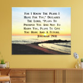 SUNRISE JEREMIAH 29:11 BIBLIOTHEEK CANVAS AFDRUK (Insitu (Woonkamer))
