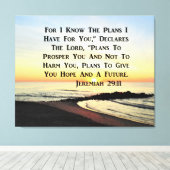SUNRISE JEREMIAH 29:11 BIBLIOTHEEK CANVAS AFDRUK (Insitu (Houten vloer))