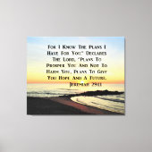 SUNRISE JEREMIAH 29:11 BIBLIOTHEEK CANVAS AFDRUK (Voorkant)
