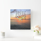 SUNRISE JOHN 3:16 INSPIRING FOTO VIERKANTE KLOK (Huis)
