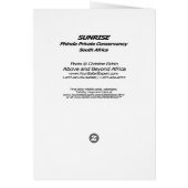 Sunrise Kaart (Achterkant)