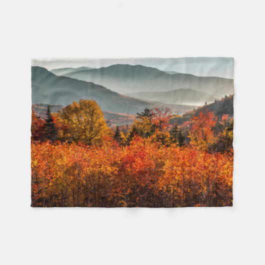 Sunrise Kancamagus Highway Overlook New Hampshire Fleece Deken (Voorkant (Horizontaal))