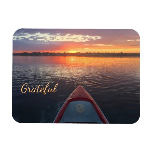 Sunrise Kayak Gratitude Magneet (Horizontaal)