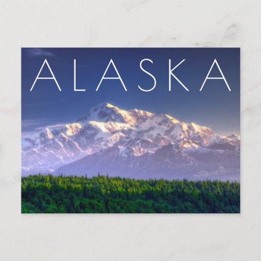 Sunrise Kisses Mt. McKinley | Alaska Range Briefkaart (Voorkant)