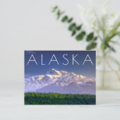 Sunrise Kisses Mt. McKinley | Alaska Range Briefkaart (Staand voorkant)