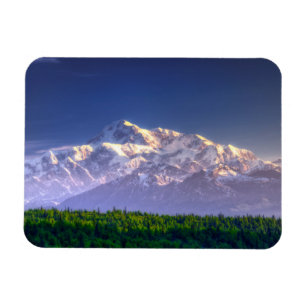 Sunrise Kisses Mt. McKinley Alaska Range Magneet