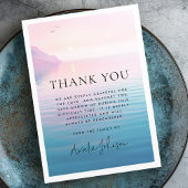 Sunrise klif en vogels begrafenis sympathie bedankkaart