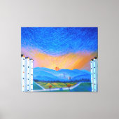 Sunrise Korean Countryside Canvas Afdruk (Voorkant)
