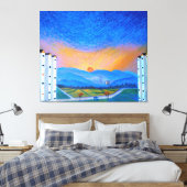Sunrise Korean Countryside Canvas Afdruk (Insitu (Slaapkamer))