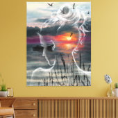 Sunrise Lady - Natuur - Origineel Kunstschilder Canvas Afdruk (Insitu (Woonkamer))