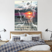 Sunrise Lady - Natuur - Origineel Kunstschilder Canvas Afdruk (Insitu (Slaapkamer))