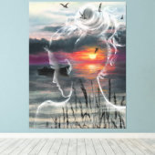 Sunrise Lady - Natuur - Origineel Kunstschilder Canvas Afdruk (Insitu (Houten vloer))