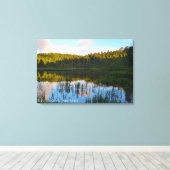 Sunrise Lake Dawn Forest Reflectie Indonesië Canvas Afdruk (Insitu (Houten vloer))
