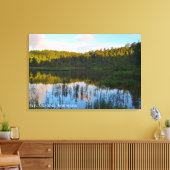 Sunrise Lake Dawn Forest Reflectie Indonesië Canvas Afdruk (Insitu (Woonkamer))
