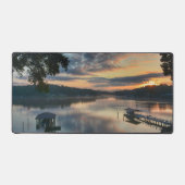 Sunrise Lake Uitzicht Schilderachtig Waterfront Fo Bureaumat (Voorkant)