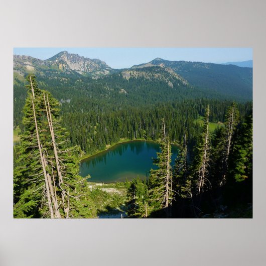 Sunrise Lake van Boven op Mount Rainier Park Poster (Voorkant)