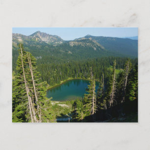 Sunrise Lake vanuit de lucht in Mount Rainier Park Briefkaart