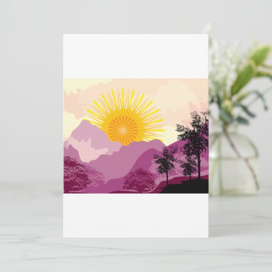 Sunrise Landscape Kaart (Staand voorkant)