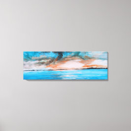 Sunrise Landscape Painting Canvas Afdruk