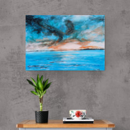 Sunrise Landscape Painting Foto Afdruk