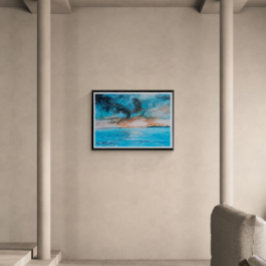 Sunrise Landscape Painting Foto Afdruk