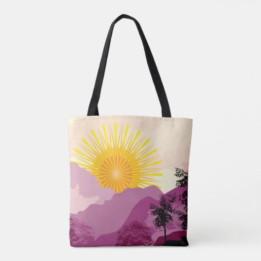 Sunrise Landscape Tote Bag (Achterkant)