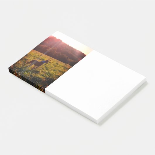 Sunrise Landschap met Dog Post-it® Notes (Schuin)
