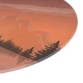 Sunrise Landschap met meer en herten-51207 Snijplank (Hoek)