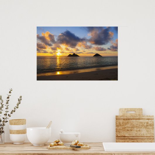 Sunrise_Lanikai Beach_ Hawaii Poster (Keuken)