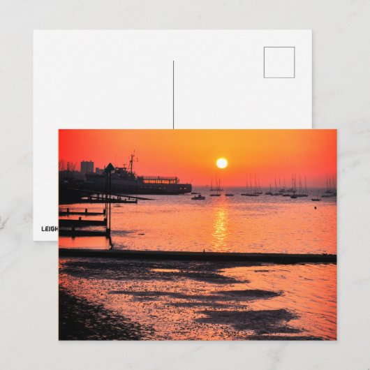 Sunrise, Leigh-on-zee, Essex, Engeland, Verenigd K Briefkaart (Voorkant / Achterkant)