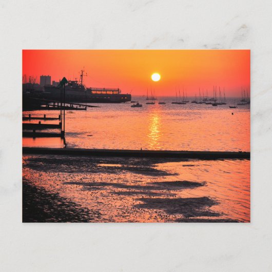 Sunrise, Leigh-on-zee, Essex, Engeland, Verenigd K Briefkaart (Voorkant)