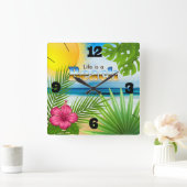 Sunrise Life is een blokontwerp Vierkante Klok (Huis)