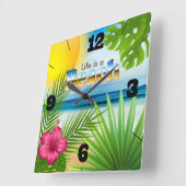 Sunrise Life is een blokontwerp Vierkante Klok (Hoek)