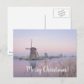Sunrise Light en windmolens kerstkaart Feestdagenkaart (Voorkant / Achterkant)