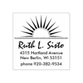 SUNRISE logo Gold Silver I + jouw ruggengraat. en  Rubberstempel (Afrduk)