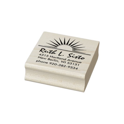 SUNRISE logo Gold Silver I + jouw ruggengraat. en  Rubberstempel (Stempel)
