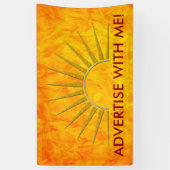 SUNRISE logo Gold Silver I + jouw ruggengraat. en  Spandoek (Verticaal)