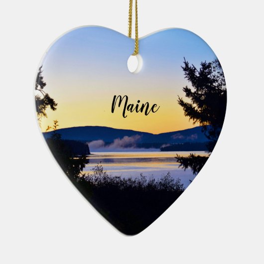 Sunrise Maine Heart Ornament (Rechts)